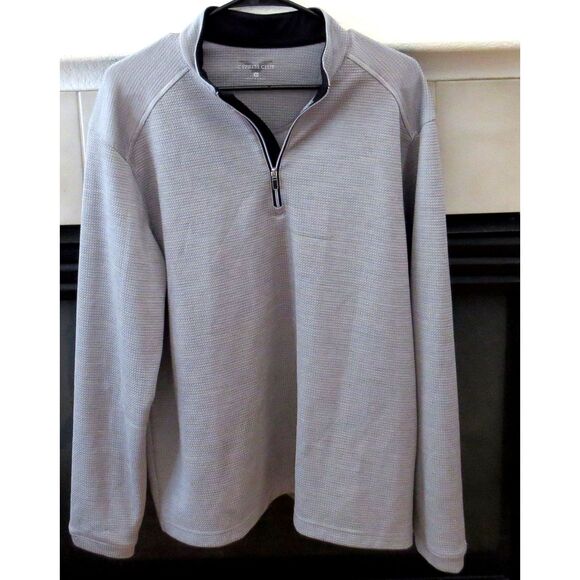 Cyprus Club Other - Cyprus Club Men's 1/4 Zip Long Sleeve Golf Shirt Gray Large
